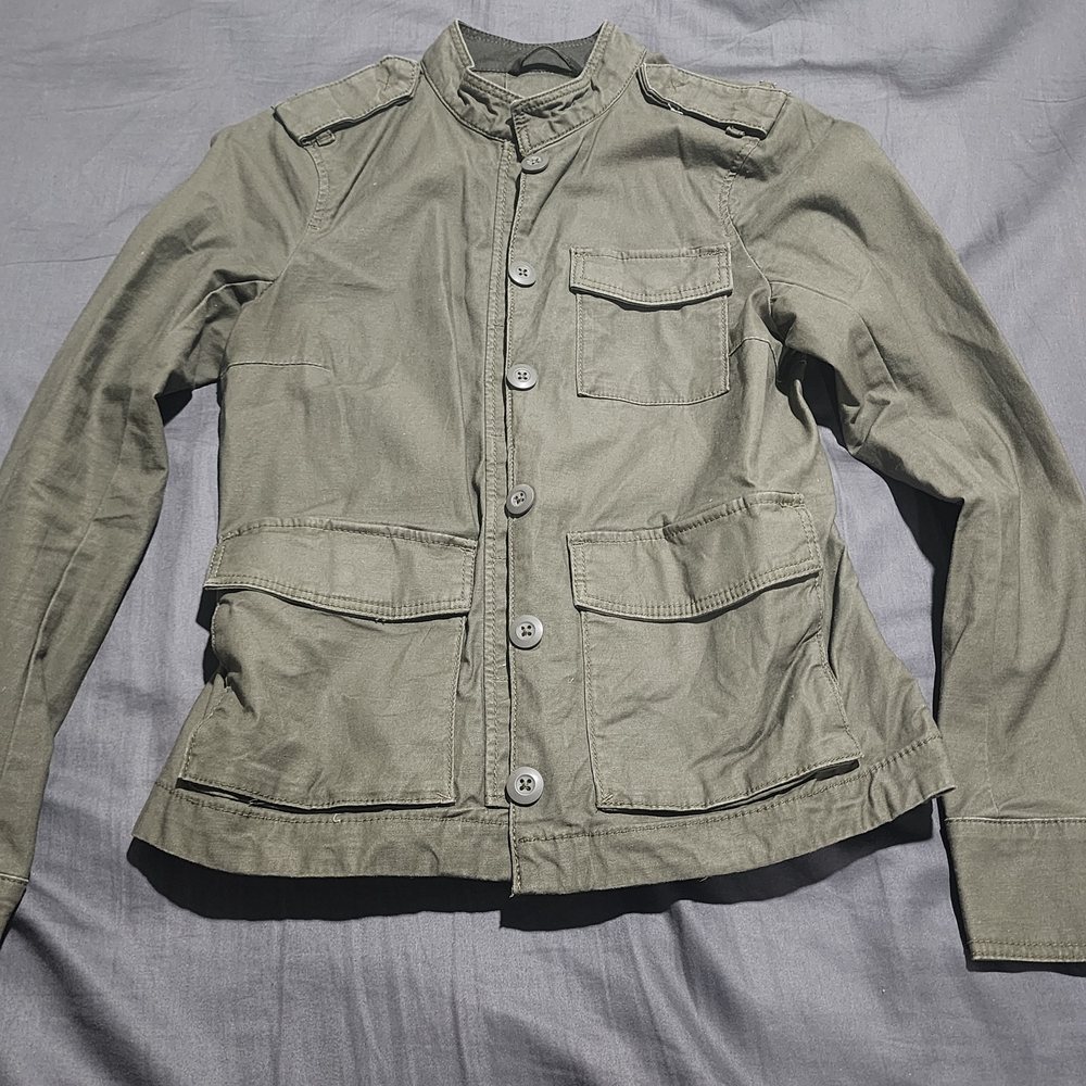 H&M Women's Olive Green Jean Jacket